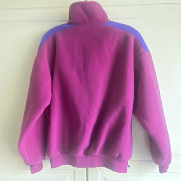 Vintage Columbia 90s Womens Large Fleece Purple Jacket Made in USA - Picture 2 of 8